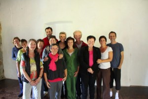 Groupe en stage au Roy Hart Théâtre